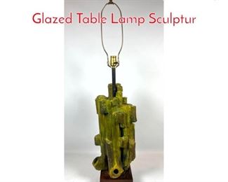 Lot 18 Marcello Fantoni Style Heavy Glazed Table Lamp Sculptur