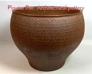 Lot 19 Large DAVID CRESSEY Planter Pot. Architectural pottery