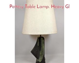 Lot 21 Marianna Von Allesch Style Pottery Table Lamp. Heavy Gl