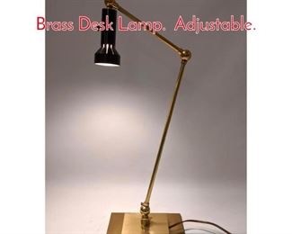 Lot 22 ARREDOLUCE Attributed Brass Desk Lamp. Adjustable. 