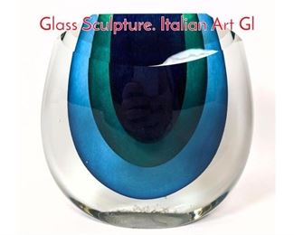 Lot 41 ANTONIO DA ROS Sommerso Glass Sculpture. Italian Art Gl
