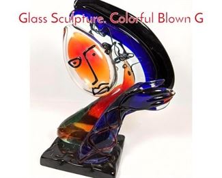 Lot 53 RENZO ANDERSON 95 Art Glass Sculpture. Colorful Blown G