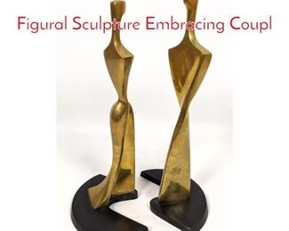 Lot 62 ITZIK BENSHALOM Brass Figural Sculpture Embracing Coupl