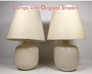 Lot 94 Pair LOTTE BOSTLUND Table Lamps with Original Shades. 