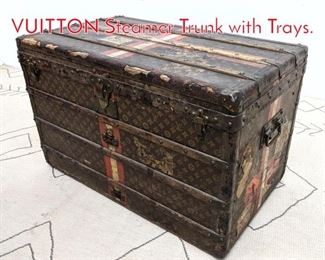 Lot 96 Antique French LOUIS VUITTON Steamer Trunk with Trays. 
