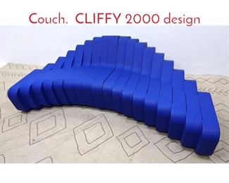 Lot 114 SIXINCH 2 Section Sofa Bench Couch. CLIFFY 2000 design
