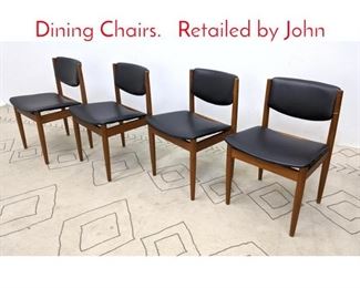 Lot 129 Set 4 FRANCE and Sons Dining Chairs. Retailed by John