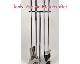 Lot 132 Modernist Chrome Fireplace Tools. Virginia Metalcrafter