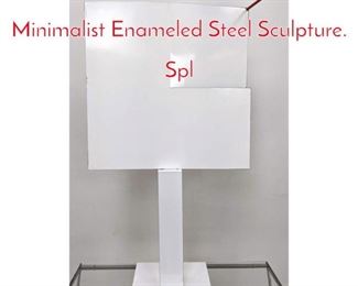 Lot 136 GEORGE D AMATO Minimalist Enameled Steel Sculpture. Spl