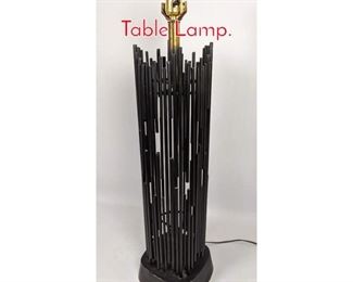 Lot 142 Designer Brutalist Metal Rod Table Lamp. 