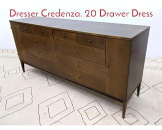 Lot 149 PAUL McCOBB Low Chest Dresser Credenza. 20 Drawer Dress