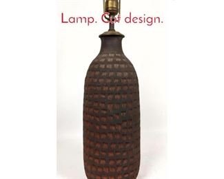 Lot 160 DAVID CRESSEY Style Table Lamp. Cut design. 