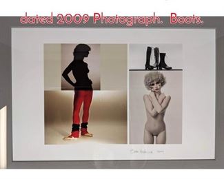 Lot 185 SAM HASKINS Signed and dated 2009 Photograph. Boots. 