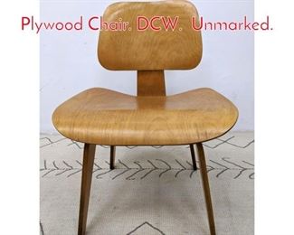 Lot 198 HERMAN MILLER Molded Plywood Chair. DCW. Unmarked.
