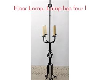 Lot 199 Tommi Parzinger Attributed Floor Lamp. Lamp has four l