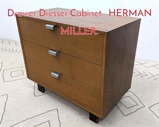 Lot 203 GEORGE NELSON 3 Drawer Dresser Cabinet. HERMAN MILLER.