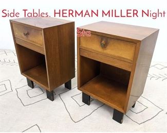 Lot 206 Pair GEORGE NELSON Side Tables. HERMAN MILLER Night Sta
