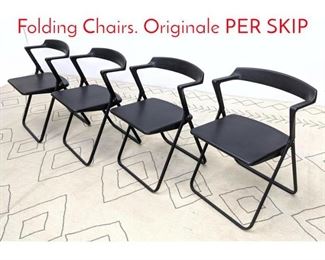 Lot 208 Set 4 COMPUT Italian Folding Chairs. Originale PER SKIP