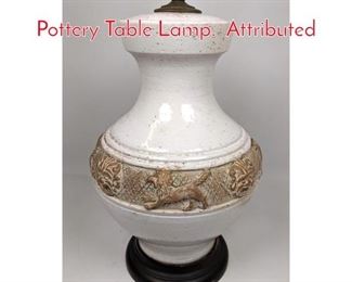 Lot 209 UGO ZACCAGNINI Italian Pottery Table Lamp. Attributed 