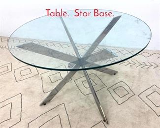 Lot 223 PACE Chromed Steel Dining Table. Star Base. 