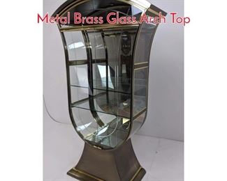Lot 285 Mastercraft Attributed Mixed Metal Brass Glass Arch Top