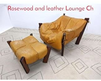 Lot 293 PERCIVAL LAFER Brazilian Rosewood and leather Lounge Ch
