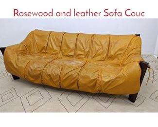 Lot 294 PERCIVAL LAFER Brazilian Rosewood and leather Sofa Couc