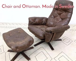Lot 299 GOTE MOBLER Lounge Chair and Ottoman. Made in Sweden