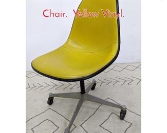 Lot 303 Herman Miller Eames Rolling Chair. Yellow Vinyl. 