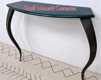 Lot 304 Contemporary Iron and Wood Wall Mount Console. 