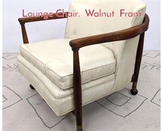 Lot 306 Mid Century Modern Rolling Lounge Chair. Walnut Fram