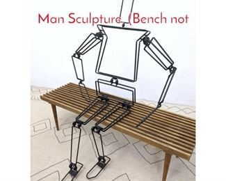 Lot 307 French Posable life size Iron Man Sculpture. Bench not