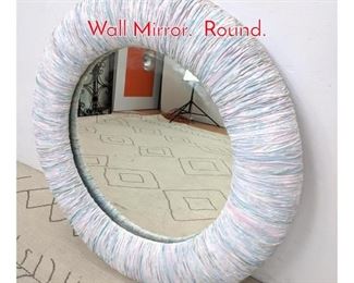 Lot 321 Springer Style Upholstered Wall Mirror. Round.