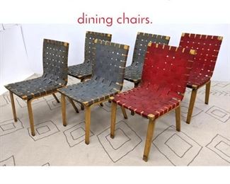 Lot 329 6 JENS RISOM Style woven dining chairs.