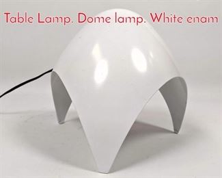 Lot 355 ELIO MARTINELLI Coque Table Lamp. Dome lamp. White enam
