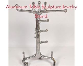 Lot 369 DONALD DRUMM Aluminum Table Sculpture Jewelry Stand. 