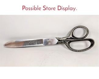 Lot 376 Pair Oversized Scissors. Possible Store Display. 