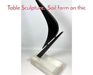 Lot 380 ADAM HENDERSON 2020 Table Sculpture. Sail form on thic