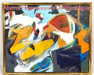 Lot 412 WOOK KYUNG CHOI Abstract Expressionist Oil Painting on 