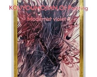 Lot 420 JAN ELVIRE KOUYOUMOJIAN Oil Painting Modernist violet c
