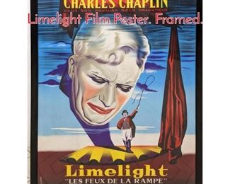 Lot 425 CHARLES CHAPLIN Limelight Film Poster. Framed. 
