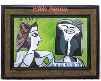 Lot 426 Oil Painting on Canvas After Pablo Picasso. 
