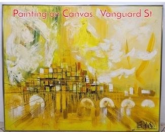 Lot 429 Large LEE REYNOLDS Oil Painting on Canvas. Vanguard St