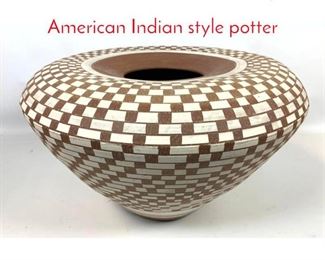 Lot 441 NANCY YOSHII Pottery vase. American Indian style potter