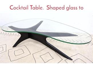 Lot 458 ADRIAN PEARSALL Coffee Cocktail Table. Shaped glass to
