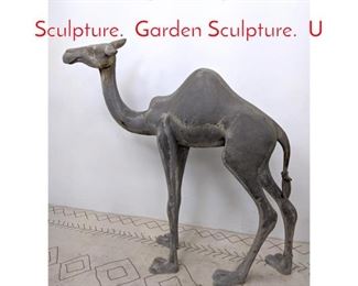 Lot 462 Large Fiberglass Camel Sculpture. Garden Sculpture. U
