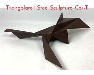Lot 479 GERALD DiGIUSTO 80 Triangolare 1 Steel Sculpture. CorT