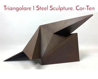 Lot 480 GERALD DiGIUSTO Triangolare 1 Steel Sculpture. CorTen 