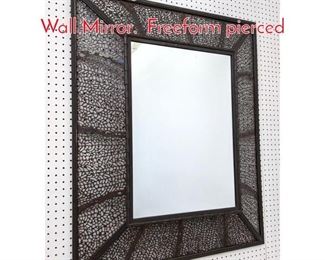 Lot 484 Designer Copper and Iron Wall Mirror. Freeform pierced