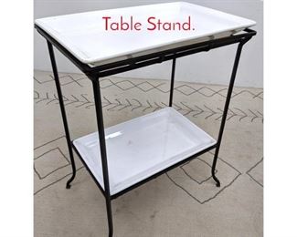 Lot 499 Porcelain and Iron Tray Table Stand. 
